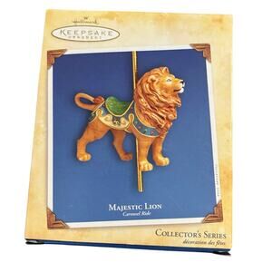 Hallmark Keepsake Ornament Majestic Lion carousel ride 2004